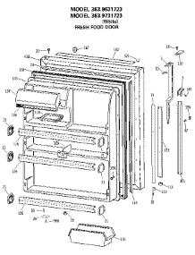Fresh Food Door parts for Kenmore Refrigerator 363.9631723 (3639631723, 363 9631723) from AppliancePartsPros.com