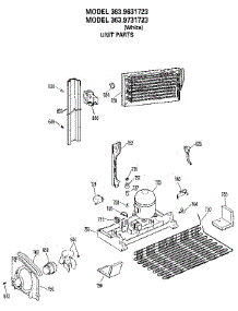 Unit parts for Kenmore Refrigerator 363.9631723 (3639631723, 363 9631723) from AppliancePartsPros.com