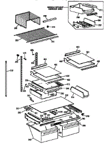 Shelf Parts parts for Kenmore Refrigerator 363.9632725 (3639632725, 363 9632725) from AppliancePartsPros.com