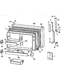 Freezer Door parts for Kenmore Refrigerator 363.9632725 (3639632725, 363 9632725) from AppliancePartsPros.com