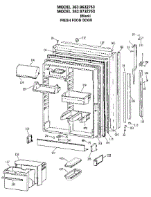 Fresh Food Door parts for Kenmore Refrigerator 363.9632753 (3639632753, 363 9632753) from AppliancePartsPros.com