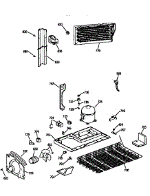 Unit parts for Kenmore Refrigerator 363.9632786 (3639632786, 363 9632786) from AppliancePartsPros.com