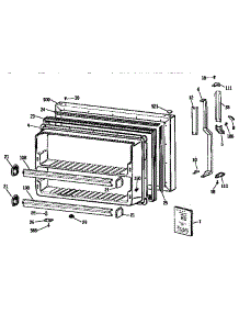 Freezer Door parts for Kenmore Refrigerator 363.9634728 (3639634728, 363 9634728) from AppliancePartsPros.com