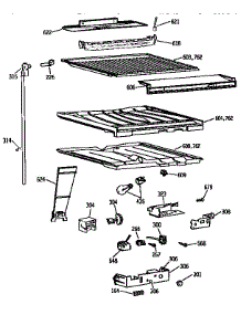 Compartment Separator parts for Kenmore Refrigerator 363.9634729 (3639634729, 363 9634729) from AppliancePartsPros.com