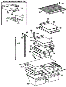 Shelf parts for Kenmore Refrigerator 363.9634729 (3639634729, 363 9634729) from AppliancePartsPros.com