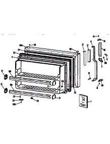Freezer Door parts for Kenmore Refrigerator 363.9634787 (3639634787, 363 9634787) from AppliancePartsPros.com