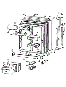 Fresh Food Door parts for Kenmore Refrigerator 363.9635718 (3639635718, 363 9635718) from AppliancePartsPros.com