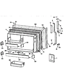 Freezer Door parts for Kenmore Refrigerator 363.9635718 (3639635718, 363 9635718) from AppliancePartsPros.com