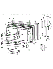 Freezer Door parts for Kenmore Refrigerator 363.9635719 (3639635719, 363 9635719) from AppliancePartsPros.com