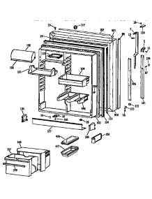 Fresh Food Door parts for Kenmore Refrigerator 363.9635719 (3639635719, 363 9635719) from AppliancePartsPros.com