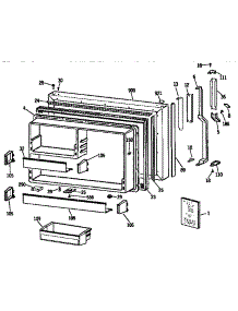 Freezer Door parts for Kenmore Refrigerator 363.9635757 (3639635757, 363 9635757) from AppliancePartsPros.com
