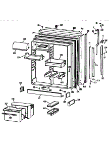Fresh Food Door parts for Kenmore Refrigerator 363.9635757 (3639635757, 363 9635757) from AppliancePartsPros.com