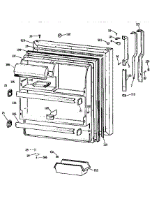Fresh Food Door parts for Kenmore Refrigerator 363.9638513 (3639638513, 363 9638513) from AppliancePartsPros.com