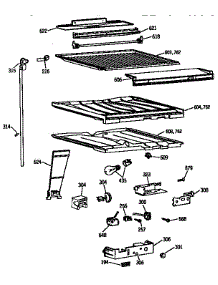 Compartment Separator Parts parts for Kenmore Refrigerator 363.9638517 (3639638517, 363 9638517) from AppliancePartsPros.com