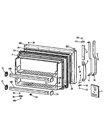 Freezer Door parts for Kenmore Refrigerator 363.9638587 (3639638587, 363 9638587) from AppliancePartsPros.com