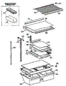 Shelf parts for Kenmore Refrigerator 363.9638589 (3639638589, 363 9638589) from AppliancePartsPros.com