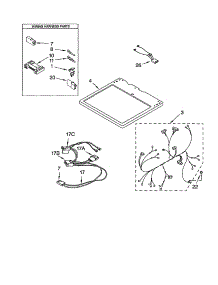 Dryer Top parts for Kenmore Dryer 110.72064100 (11072064100, 110 72064100) from AppliancePartsPros.com
