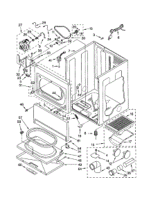Cabinet parts for Kenmore Dryer 110.72064101 (11072064101, 110 72064101) from AppliancePartsPros.com