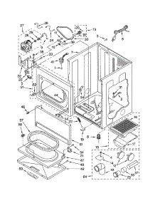 Cabinet parts for Kenmore Dryer 110.72066102 (11072066102, 110 72066102) from AppliancePartsPros.com
