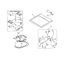 Dryer Top parts for Kenmore Dryer 110.72066102 (11072066102, 110 72066102) from AppliancePartsPros.com