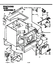 Machine Sub-Assembly parts for Kenmore Dryer 110.7207102 (1107207102, 110 7207102) from AppliancePartsPros.com