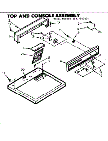 Top And Console Assembly parts for Kenmore Dryer 110.7207401 (1107207401, 110 7207401) from AppliancePartsPros.com