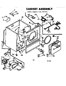 Cabinet Assembly parts for Kenmore Dryer 110.7207401 (1107207401, 110 7207401) from AppliancePartsPros.com