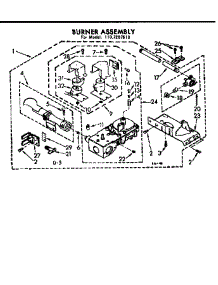 Burner Asm parts for Kenmore Dryer 110.7207613 (1107207613, 110 7207613) from AppliancePartsPros.com