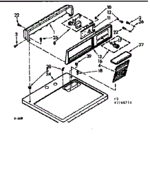 Top And Console Assembly parts for Kenmore Dryer 110.7208211 (1107208211, 110 7208211) from AppliancePartsPros.com