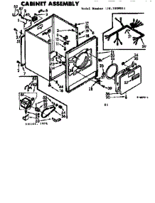 Cabinet Assembly parts for Kenmore Dryer 110.7208211 (1107208211, 110 7208211) from AppliancePartsPros.com