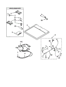 Dryer Top parts for Kenmore Dryer 110.72084100 (11072084100, 110 72084100) from AppliancePartsPros.com