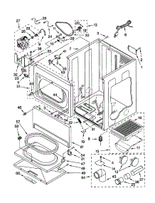 Cabinet parts for Kenmore Dryer 110.72086100 (11072086100, 110 72086100) from AppliancePartsPros.com
