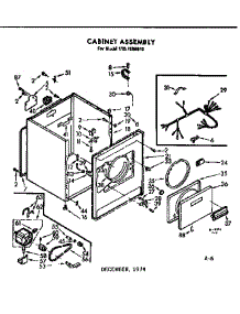 Cabinet Assembly parts for Kenmore Dryer 110.7208612 (1107208612, 110 7208612) from AppliancePartsPros.com