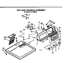 Top And Console Assembly parts for Kenmore Dryer 110.7208612 (1107208612, 110 7208612) from AppliancePartsPros.com