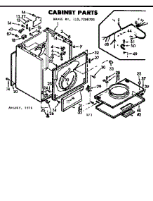 Cabinet Parts parts for Kenmore Dryer 110.7208703 (1107208703, 110 7208703) from AppliancePartsPros.com
