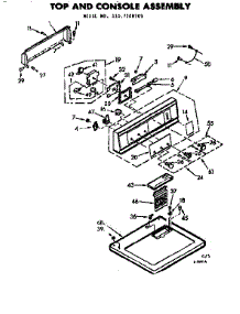 Top And Console Assembly parts for Kenmore Dryer 110.7208703 (1107208703, 110 7208703) from AppliancePartsPros.com