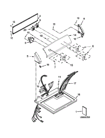 Top And Console Parts parts for Kenmore Dryer 110.72102310 (11072102310, 110 72102310) from AppliancePartsPros.com
