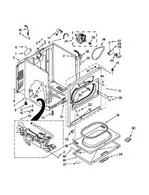 Cabinet Parts parts for Kenmore Dryer 110.72102310 (11072102310, 110 72102310) from AppliancePartsPros.com
