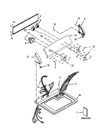 Top And Console Parts parts for Kenmore Dryer 110.72102311 (11072102311, 110 72102311) from AppliancePartsPros.com