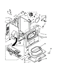Cabinet Parts parts for Kenmore Dryer 110.72102311 (11072102311, 110 72102311) from AppliancePartsPros.com