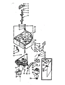 Drive System parts for Kenmore Washer 110.7214650 (1107214650, 110 7214650) from AppliancePartsPros.com
