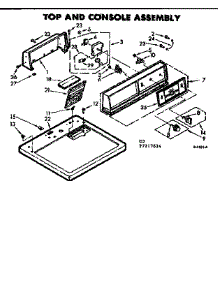 Top And Console Assembly parts for Kenmore Dryer 110.7217624 (1107217624, 110 7217624) from AppliancePartsPros.com