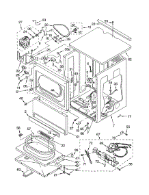 Upper Cabinet And Front Panel parts for Kenmore Dryer 110.72182100 (11072182100, 110 72182100) from AppliancePartsPros.com