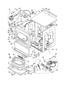 Upper Cabinet And Front Panel parts for Kenmore Dryer 110.72182101 (11072182101, 110 72182101) from AppliancePartsPros.com