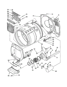 Upper And Lower Bulkhead parts for Kenmore Dryer 110.72182101 (11072182101, 110 72182101) from AppliancePartsPros.com