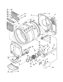 Upper And Lower Bulkhead parts for Kenmore Dryer 110.72182102 (11072182102, 110 72182102) from AppliancePartsPros.com