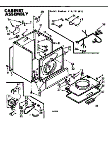 Cabinet Assembly parts for Kenmore Dryer 110.7218623 (1107218623, 110 7218623) from AppliancePartsPros.com