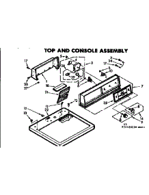 Top And Console Assembly parts for Kenmore Dryer 110.7218623 (1107218623, 110 7218623) from AppliancePartsPros.com