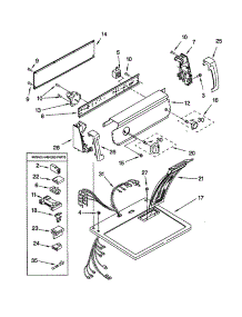 Top And Console parts for Kenmore Dryer 110.72202100 (11072202100, 110 72202100) from AppliancePartsPros.com