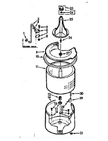 Tub And Basket Assembly parts for Kenmore Washer 110.7224400 (1107224400, 110 7224400) from AppliancePartsPros.com
